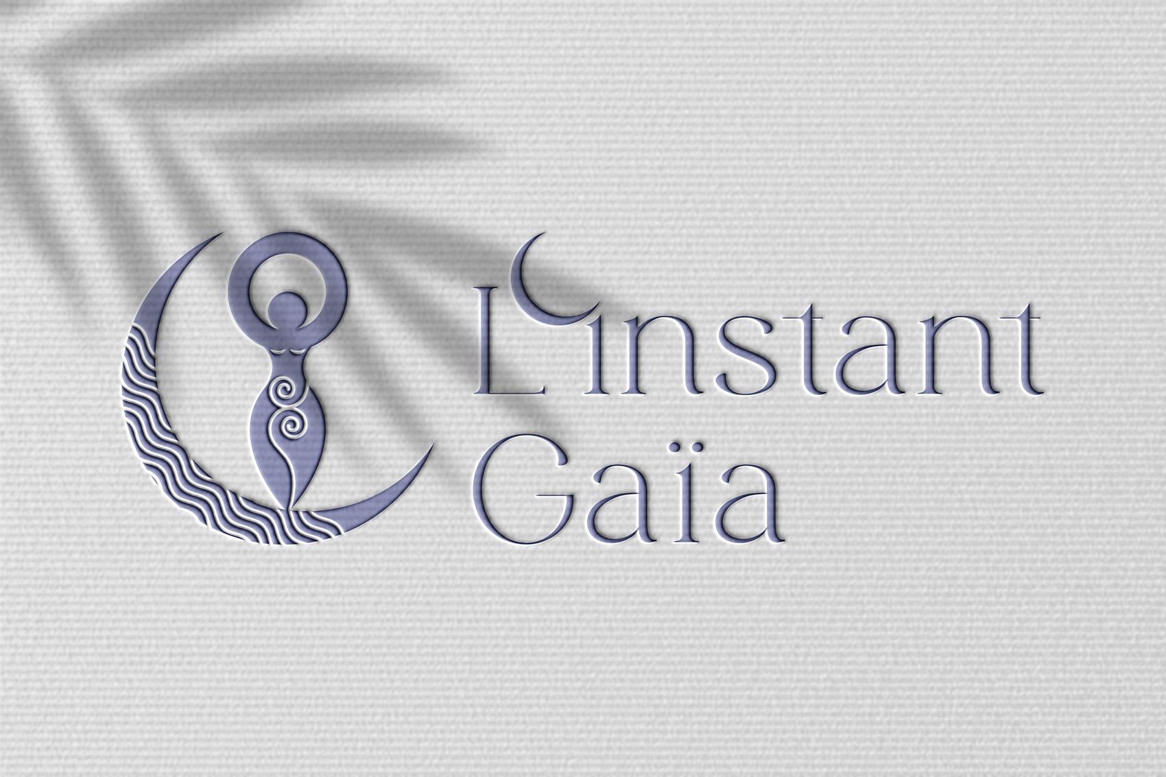 Mockup du logotype écobrandé de l'Instant Gaïa