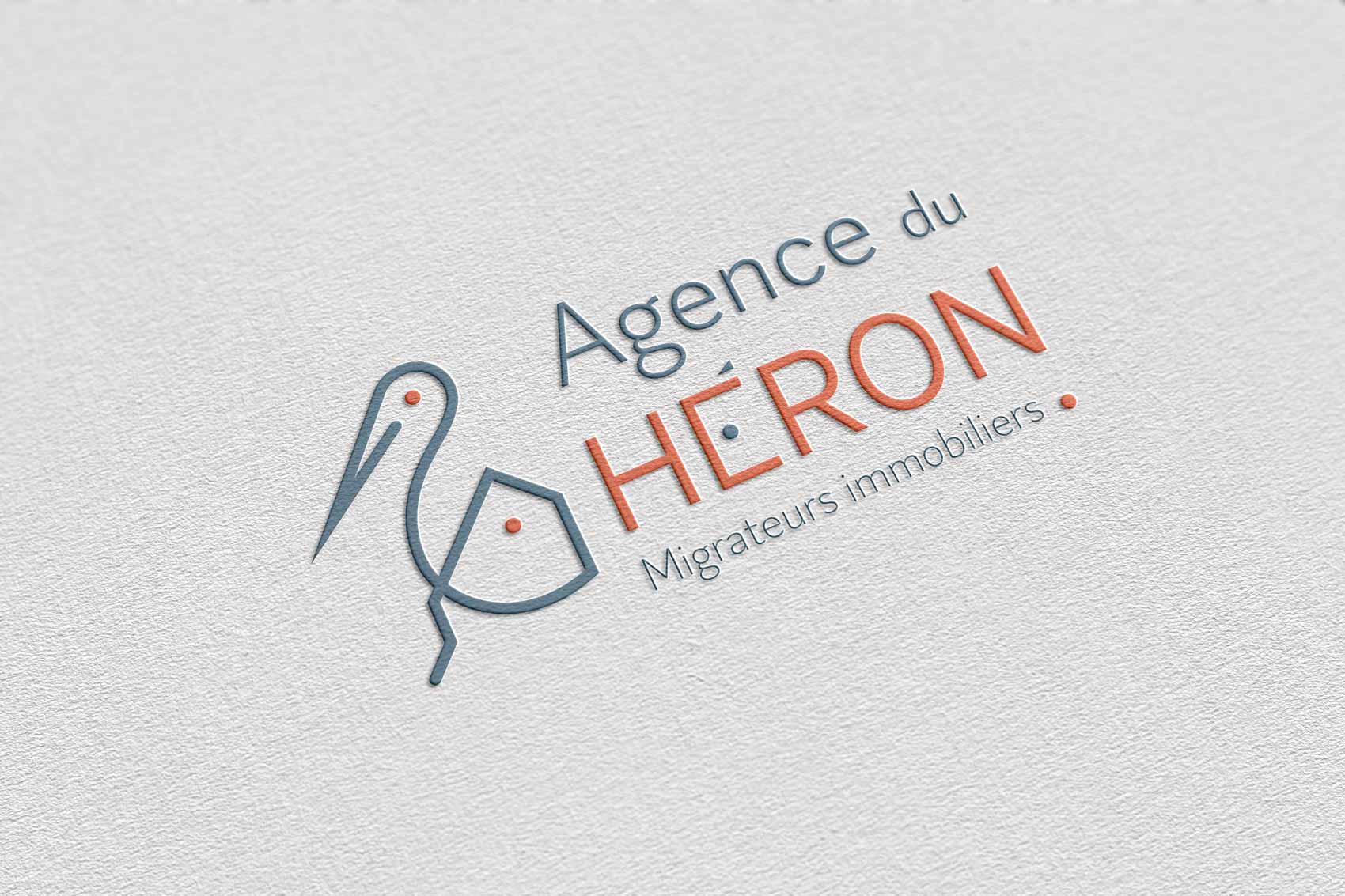 Mockup du logotype de l'Agence du Héron