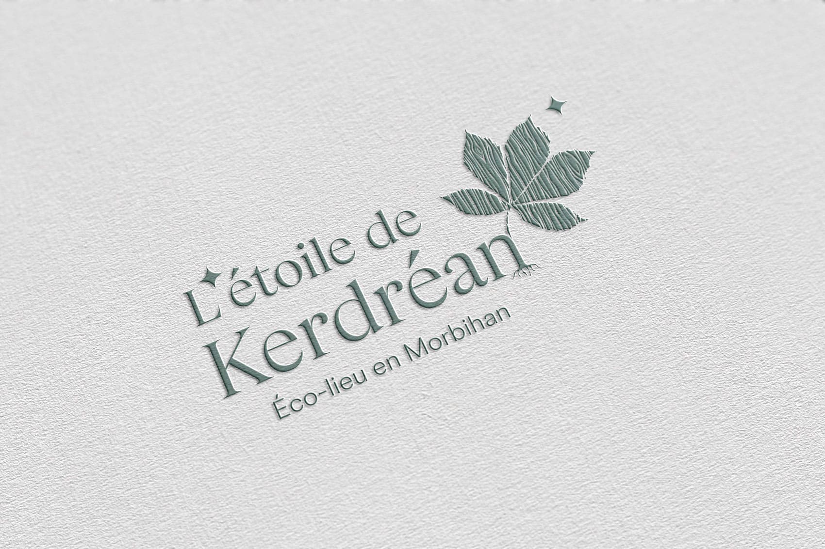 Mockup du logotype écobrandé de l'étoile de Kerdrean