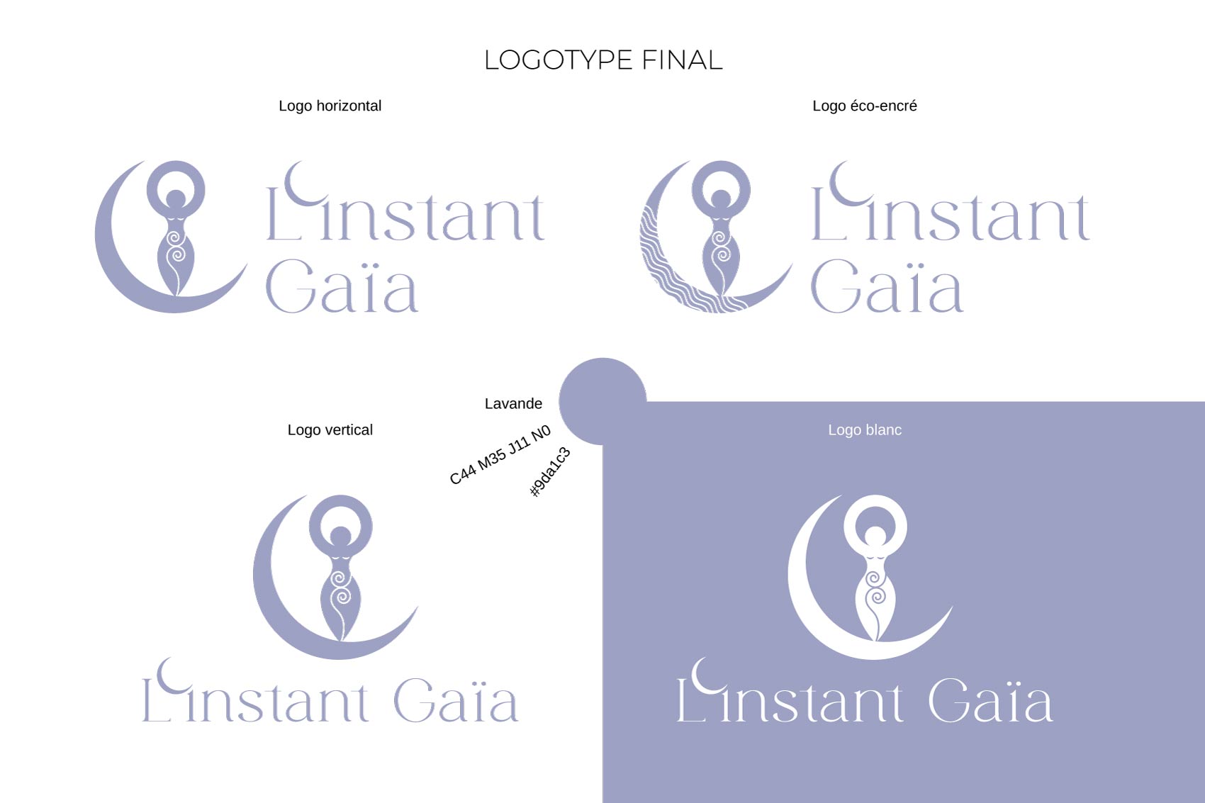 Déclinaisons du logotype de l'Instant Gaïa