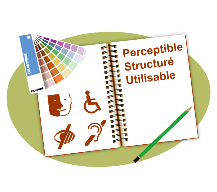 Illustration de présentation de l'article sur le graphisme accessible